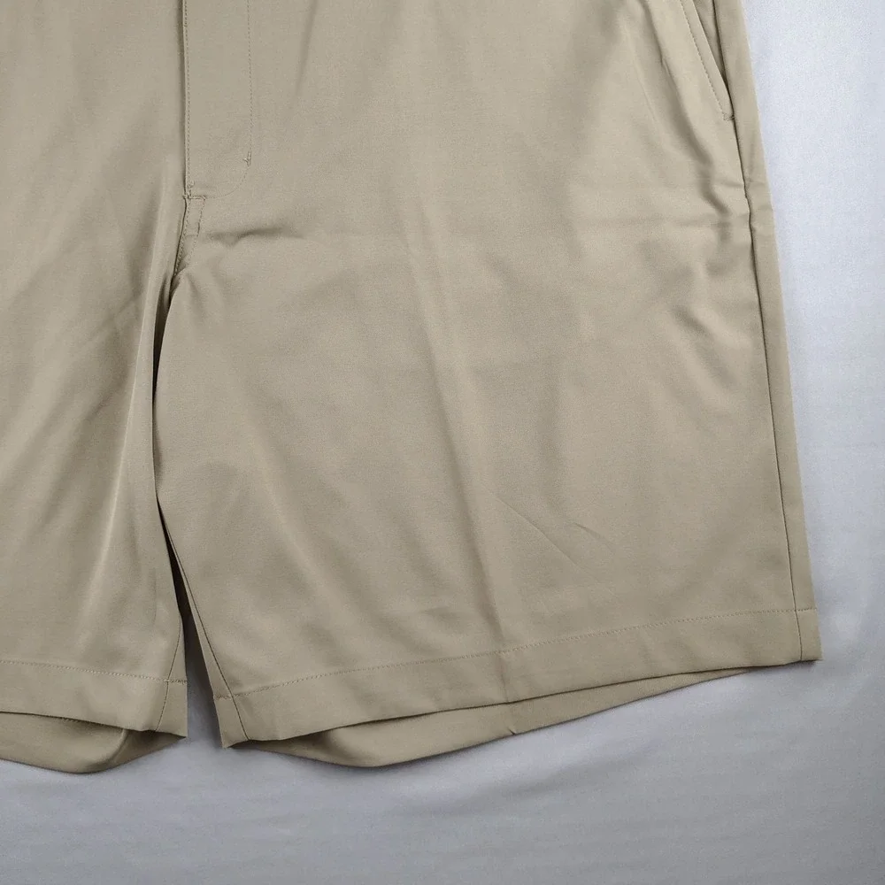 2-PGA TOUR Men's Golf Shorts Size 42 Blue Khaki Stretch Performance Flat Front